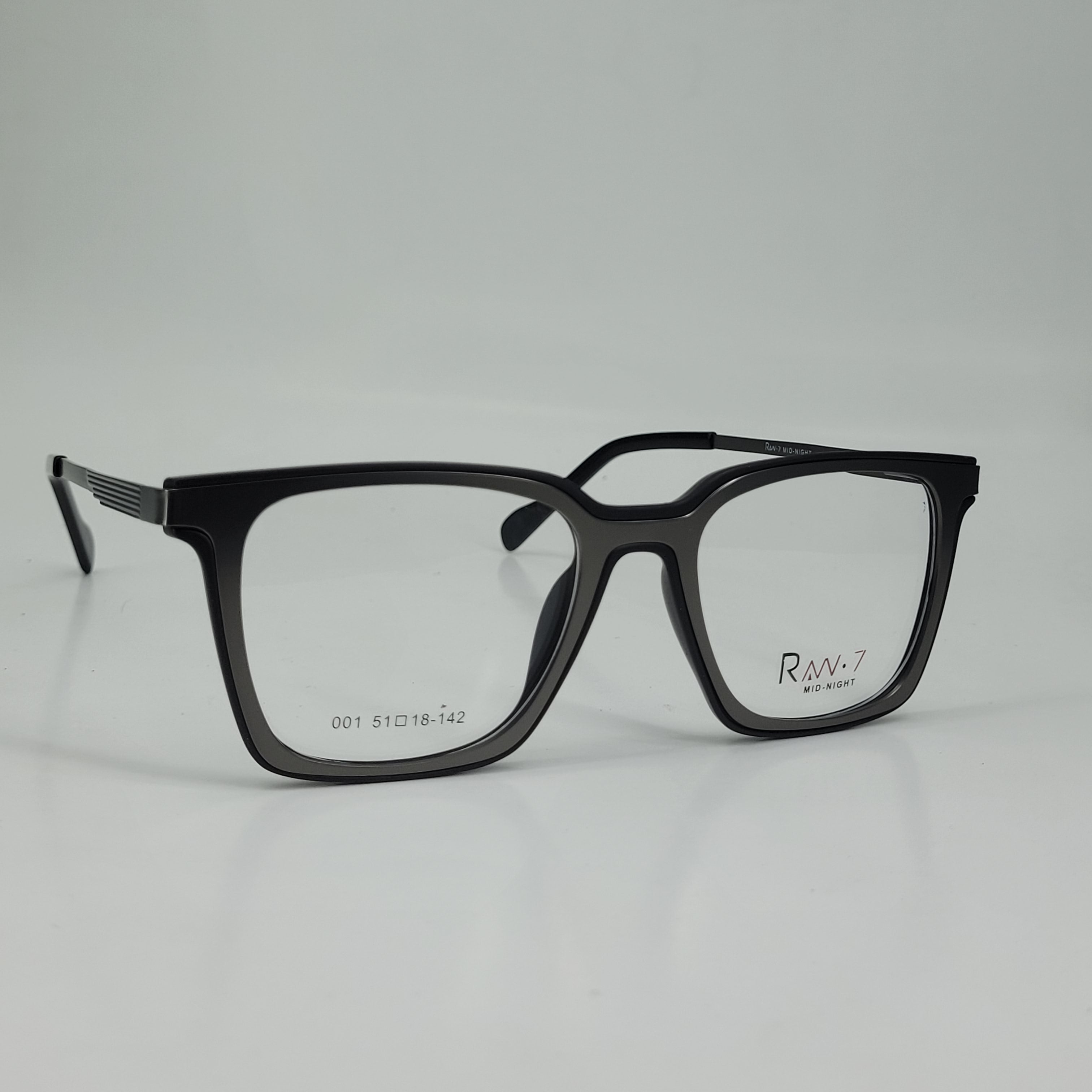 Premium Midnight Black Square Eyeglass Frame | Lightweight Unisex Optical Glasses