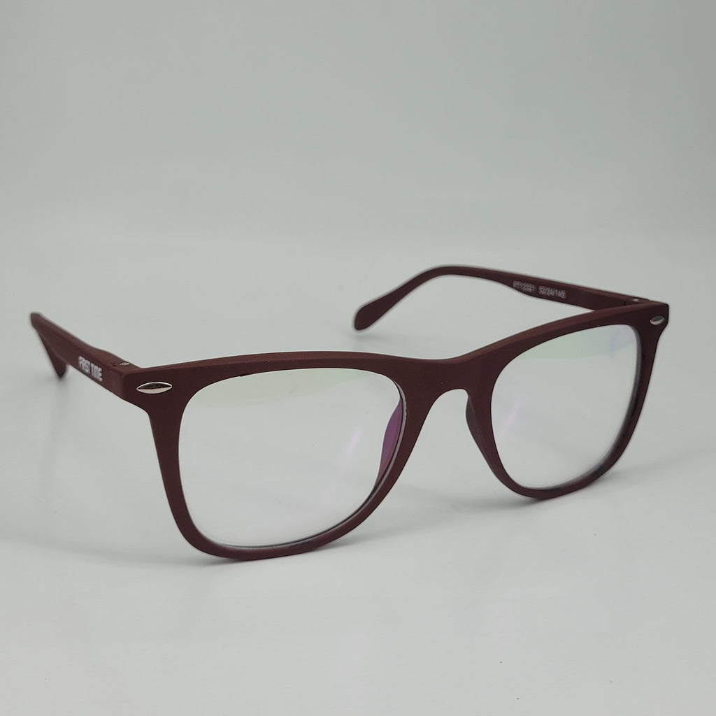 First Time Matte Maroon Wayfarer Full-Rim Eyeglasses