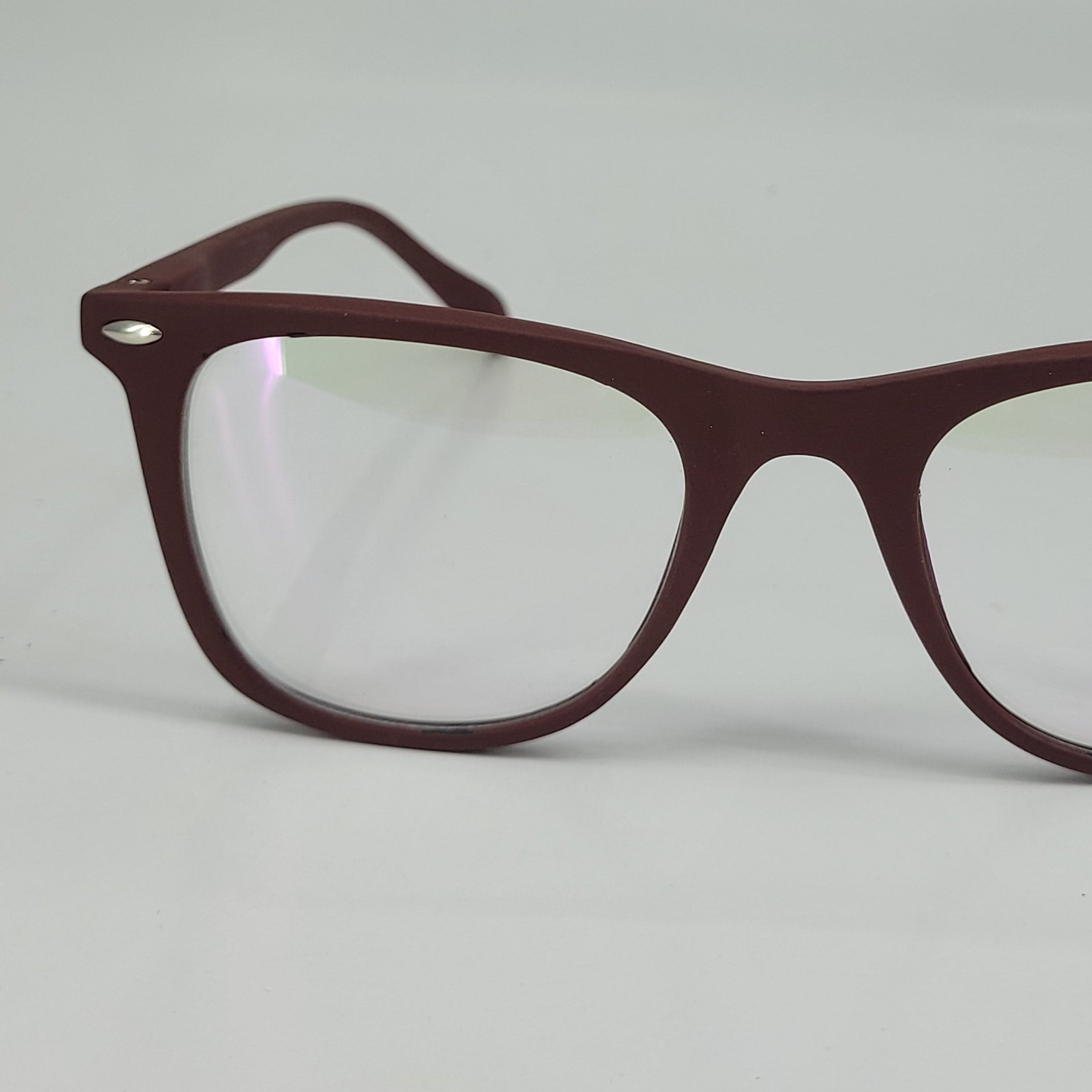 First Time Matte Maroon Wayfarer Full-Rim Eyeglasses