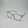 Transparent Grey Full-Rim Rectangle Eyeglass Frame